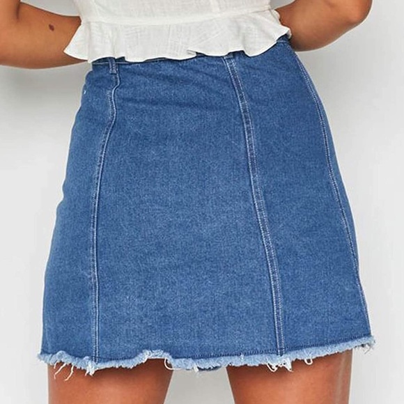 Denim Button Up Just Quella Skirt - Picture 3 of 8